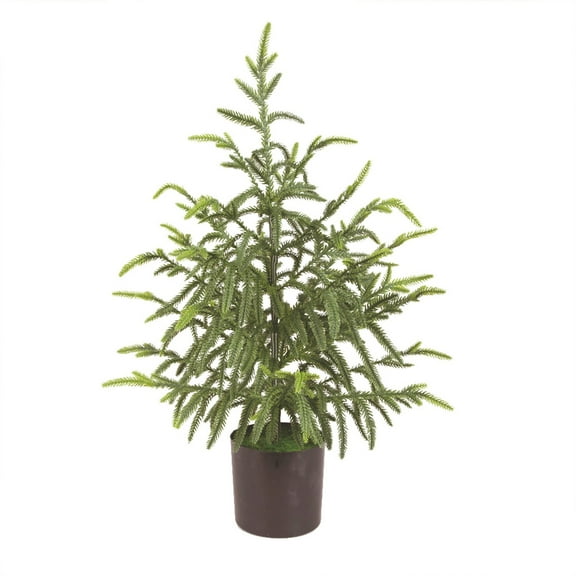 HomeDM Artificial Christmas Tree Tabletop Decor 60cm/23.6" Faux Tree Potted Green for Front Porch Christmas Decorations Fake Christmas Greenery Pine Tree