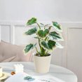 thumbnail image 1 of HomeDM Artificial Flowers in Vase, Mini Faux Pot Flower for Home Bathroom Table Living Room Office Kitchen Decor Small Fake Colorful Greenery Tabletop Decoration, 1 of 6
