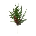 thumbnail image 1 of HomeDM Artificial Pine Branches with Red Berry Stems 18" Christmas Greenery Plastic Pine Needles Branches Fake Pine Sprays for Christmas Tree Wreath Garland Holiday Home Decor, 1 of 6