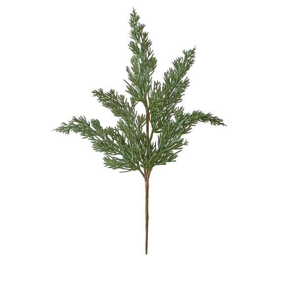 HomeDM Artificial Pine Sprigs 14 Inches Faux Christmas Greenery Stems Xmas Pine Branches Plastic Green Sprays Pine Stem for Vase Home Indoor Christmas Decor