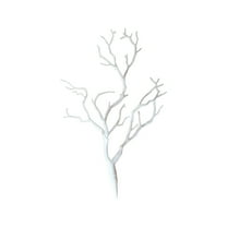 HomeDM Artificial Tree Branches 13.7" Fake Lifelike Willow Branches Decorative Dried Artificial Twigs Vintage Stems Plants Craft Vases Home Garden Hotel Farmhouse Christmas Decor White
