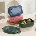 thumbnail image 1 of HomeDM Bento Box, Lunch Box with Spoon for Picnic, Leakpoof 3-Compartment Lunch Containers for On the Go Meals, Snack, BPA-Free, 1 of 6