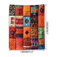 thumbnail image 1 of HomeDM Boho Blanket, Soft Throw Blanket Gift for Women Men, Vintage Patchwork Blanket for Bedding Bedroom Living Rooms Sofa Full Season Use, 51"x59", 1 of 5