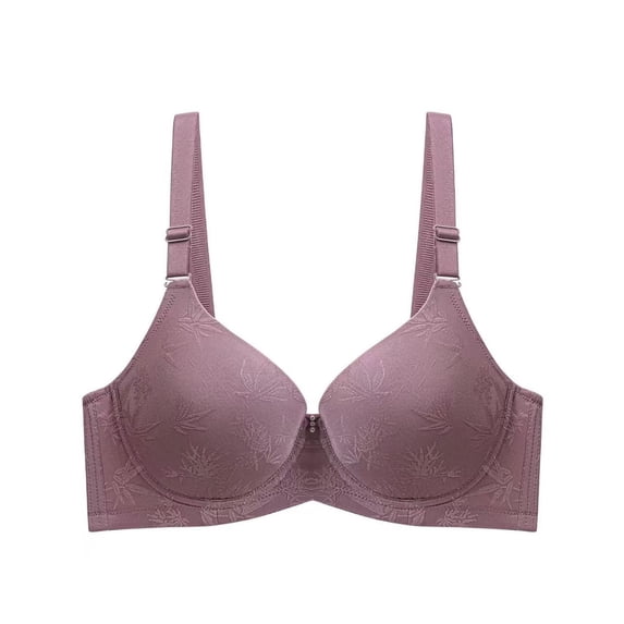 HomeDM Bras for Women No Underwire Wireless Bras Push Up Seamless T-Shirt Bra, Pink, 46D