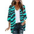 thumbnail image 1 of HomeDM Cardigans for Women Casual 3/4 Sleeve Open Front Lightweight Trendy Cover Ups, 1 of 5