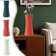 thumbnail image 1 of HomeDM Ceramic Look Plastic Vase for Arranging Bouquets Home Decor - Unbreakable Vase for Flowers Simple Plastic Vase for Flowers Plants Living Room Wedding Decor Orange, 1 of 6