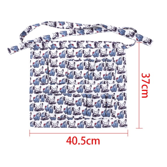 HomeDM Chicken Egg Apron, Deep Pockets Hen Duck Goose Eggs Holder Aprons Eggs Collecting Gathering Holding Apron for Farmhouse Kitchen Home Workwear(Unisex)