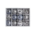 thumbnail image 1 of HomeDM Christmas Balls 12Pcs Gray Shatterproof Ornaments Balls 6cm/2.36" Christmas Tree Hanging Pendant for Holiday Wedding Party Home Decor, 1 of 6