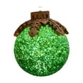 thumbnail image 1 of HomeDM Christmas Balls Ornament Lights for Tabletop Decor 10cm/3.94" Xmas Balls Christmas Tree Hanging Lights Garden Yard Porch Patio Decorations Green, 1 of 1