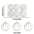 thumbnail image 1 of HomeDM Christmas Balls Ornaments 6Pcs Hanging Pendant Xmas Balls Christmas Tree Wreath Decoration 6cm/2.36" White Shatterproof Plastic Decorative for Xmas Tree Holiday Party Wedding Decor, 1 of 2