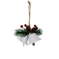 thumbnail image 1 of HomeDM Christmas Bells Ornament, Xmas Tree Hanging Pendant Metal Jingle Bells for Christmas Wreath Holiday Party Decoration White, 1 of 6