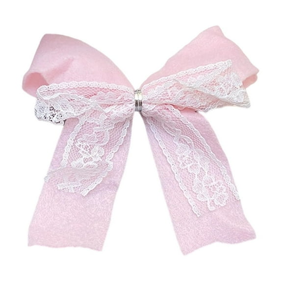 HomeDM Christmas Bows Ornament Xmas Ribbon Bowknots for Christmas Tree Decor Pink Bows Crafts Pendants for Wreath Holiday Gift Wrapping Wedding Party Front Door Garland Decorations 5"x5"