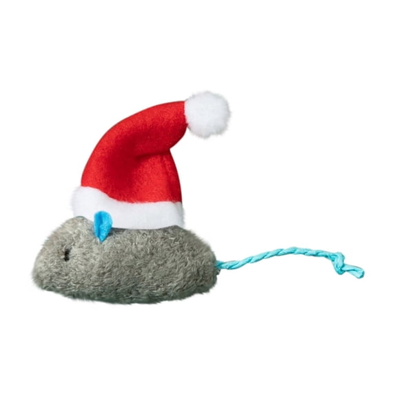 HomeDM Christmas Cat Mice Toy Plush Catnip Toys, Cats Toys with Catnip for Xmas, Interactive Cats Toy for Christmas Indoor Cats Pet