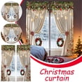 thumbnail image 1 of HomeDM Christmas Curtains Rod Pocket Window Drapes Decorations Bedroom Living Room, 29.5x65 Inch, 2 Panels, 1 of 5