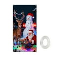thumbnail image 1 of HomeDM Christmas Door Cover, 35.4 x 70.8 Inch Front Door Cover Xmas Decorations Snowman Santa Claus Hanging Banner for Winter Holiday Party Home Kitchen Decorations, 1 of 9