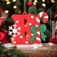 thumbnail image 1 of HomeDM Christmas Ornaments 26 Letter Hanging Pendant Window Decor 2D Flat Acrylic Xmas Letters for Christmas Tree Decoration Christmas Letters Gifts Holiday Party Decor 7cm/2.75" (B), 1 of 2