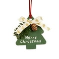 thumbnail image 1 of HomeDM Christmas Ornaments Merry Christmas Gift Tags Xmas Tree Hanging Pendant Christmas Tree Ornaments Holiday Indoor Decor, Xmas Tree Wreath Decorations Gift Wrapping Green, 1 of 6