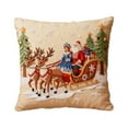 thumbnail image 1 of HomeDM Christmas Pillow Covers 18"x18" Farmhouse Xmas Decorations Christmas Tree Winter Holiday Decor Throw Cushion Case for Home Couch Single Piece, 1 of 6