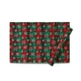 thumbnail image 1 of HomeDM Christmas Placemats 17"x11.8" Plaid Xmas Placemats Red Green Snowflake Checkered Christmas Washable Table Mats for Dining Party Room Kitchen New Year Table Decor, 1 of 6