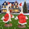 thumbnail image 1 of HomeDM Christmas Santa Claus Goose Outfit, Porch Statue Cute Goose Skirt for Xmas Santa Seasonal Holiday Outdoor Yard Lawn Patio Decor, 1 of 9