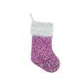 thumbnail image 1 of HomeDM Christmas Stockings Ornaments 18" Sequin Stockings for Christmas Tree Decorations Glitter Xmas Stockings Hanging Pendants for Fireplace Family Home Decor Hot Pink, 1 of 5