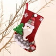 thumbnail image 1 of HomeDM Christmas Stockings Xmas Stockings Snowflake Santa Snowman Reindeer Penguin and Plush Faux Fur Cuff Stockings for Stairs Fireplace Hanging Xmas Holiday Party Home Decor, 1 of 3