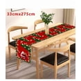 thumbnail image 1 of HomeDM Christmas Table Runner Red Santa Claus Xmas Table Runner Stain Resistant Washable Table Cover for Dining Christmas Party Holiday Decor 13x108 Inch, 1 of 3