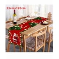 thumbnail image 1 of HomeDM Christmas Table Runner Red Santa Claus Xmas Table Runner Stain Resistant Washable Table Cover for Dining Christmas Party Holiday Decor 13x47 Inch, 1 of 3
