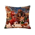thumbnail image 1 of HomeDM Christmas Throw Pillow Covers 18x18 Inch Soft Pillow Covers for Sofa Living Room Couch Winter Holiday Throw Cushion Case for Christmas Valentines's Day, 1 of 6