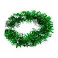 thumbnail image 1 of HomeDM Christmas Tinsel Garland - 6.56ft Metallic Christmas Tree Snowflake Garland Indoor Outdoor Christmas Holiday Party Home Decor Green, 1 of 9