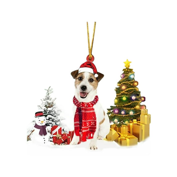 HomeDM Christmas Tree Hanging Decorations Cute Dogs Cats Figurine Ornaments Xmas Party Decors for Kids Gift Holiday Stocking Stuffers Tree Wreath Mantel Garland Decor