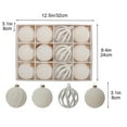 thumbnail image 1 of HomeDM Christmas Velvet Ball Ornaments 12Pcs Flocked Xmas Tree Shatterproof Hanging Balls Beige 6cm/2.36" Christmas Balls for Wedding Party Tree Wreath Holiday Decor, 1 of 6