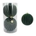 thumbnail image 1 of HomeDM Christmas Velvet Balls Ornaments, 2Pcs Green 15cm/5.91" Hanging Pendant for Xmas Tree Wreath Wedding Holiday Party Decor Shatterproof Plastic Flocked Christmas Decorations Balls, 1 of 6
