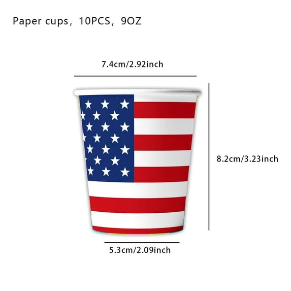 HomeDM American Flag Patriotic Party Plates and Napkins Forks Supplies, Disposable Tableware for Veterans Day, Election Day, 4th of July, Independence Day Decorations