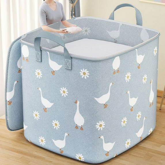 HomeDM Comforter Storage Bags, Moving Comforter Blanket Storage Bags Closet Organizers and Storage Containers for Clothes with Strong Handles&Zippers for Bedding Pillow