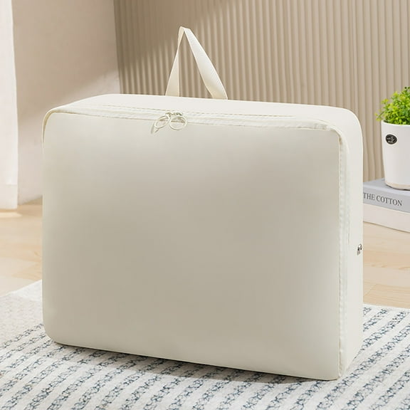 HomeDM Comforters Storage Bags Blanket Clothes Organization and Storage Containers for Comforters,Bedding, Stackable Organizer with Reinforced Handle, Sturdy Zippers