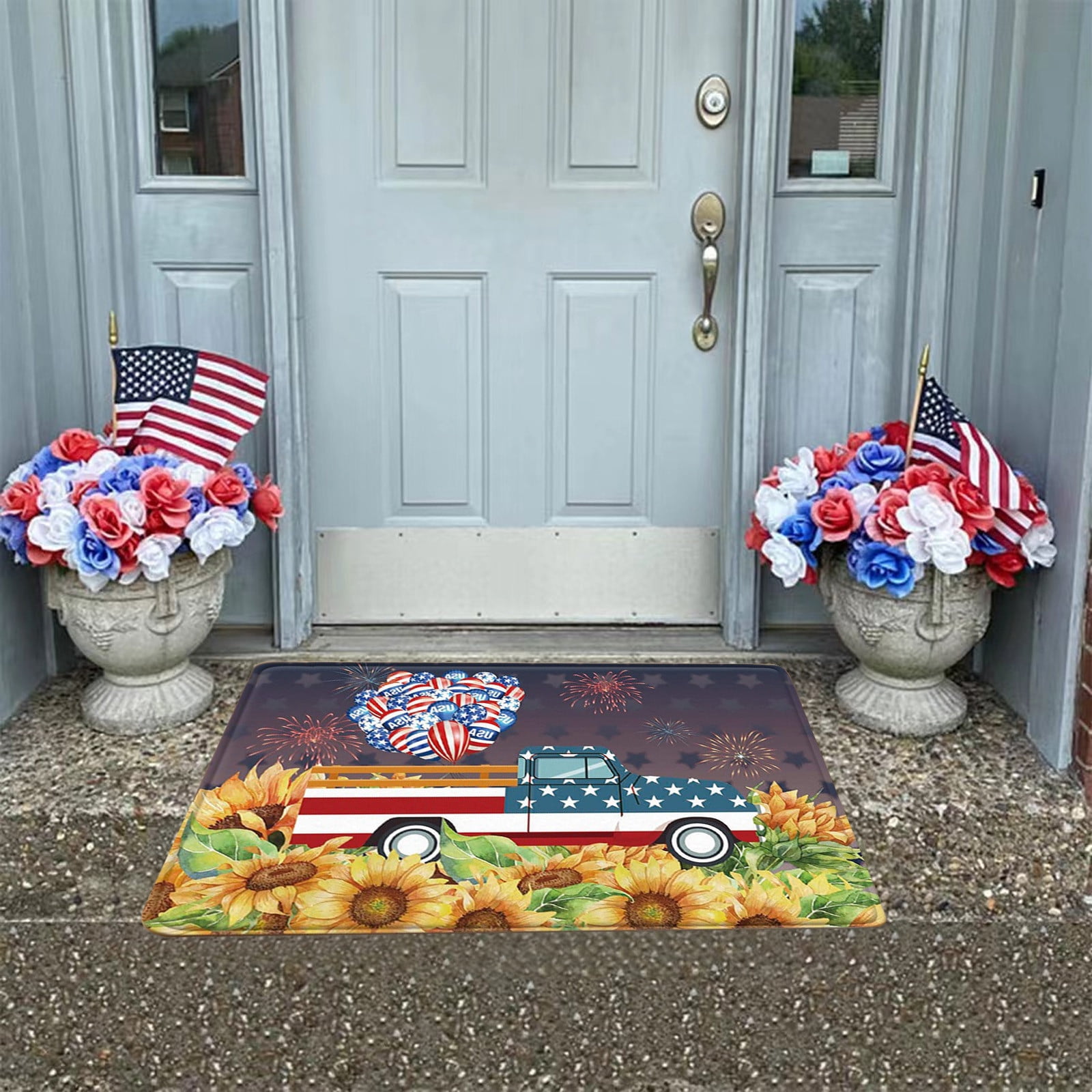 HomeDM Clearance Independence Day Happy Entrance Door Mat 4th of July
