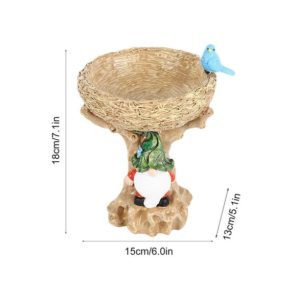 HomeDM Outdoors Bird Baths Resin Sunflower Birdbath, Large Bird Bath Bowl Garden Statue Basin, Bird Feeding Station for Yard