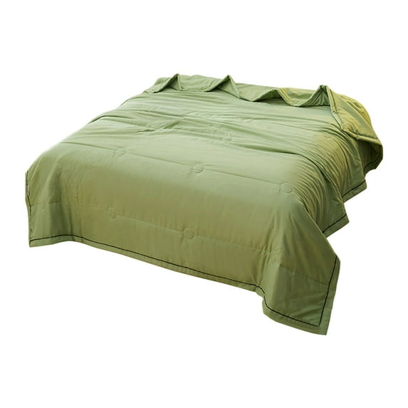 HomeDM Cooling Comforter for Summer - 59"x39" Soft Lightweight Bedspread Comforter, Thin Bedding Quilt, All Season Summer Spring, Green