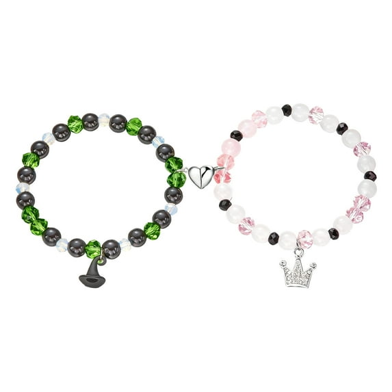 HomeDM Couples Bracelets - Valentine's Day Gifts For Him Her 2PCS Handmade Matching Bracelets for Anniversary Valentines Birthday