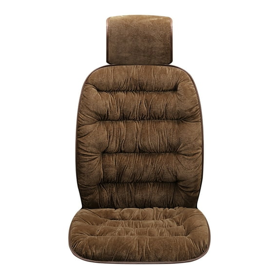 HomeDM Cushioned Car Seat Cover Warm Short Plush Seat Cushion for Front Rear Pad Soft Fuzzy Seat Protector for Winter Auto Interior Women Men Accessories for Vehicles Truck