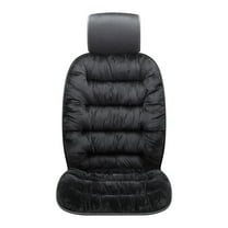 HomeDM Cushioned Car Seat Cover Warm Short Plush Seat Cushion for Front Rear Pad Soft Fuzzy Seat Protector for Winter Auto Interior Women Men Accessories for Vehicles Truck