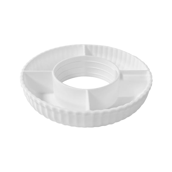 HomeDM Divided Serving Tray Vegetable Tray Fruit Platter Vegetable Platter Reusable Round Food Containers Plastic Serving Dish for Lunch Meal Snack Storage
