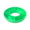 thumbnail image 1 of HomeDM Divided Serving Tray Vegetable Tray Fruit Platter Vegetable Platter Reusable Round Food Containers Plastic Serving Dish for Lunch Meal Snack Storage, 1 of 1