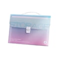 thumbnail image 1 of HomeDM Expanding File Folders Multi-Pockets Paper Folder Accordion File Organizer with Handle Plastic Document Paper Organizer for Home Office Supplies Blue, 1 of 6