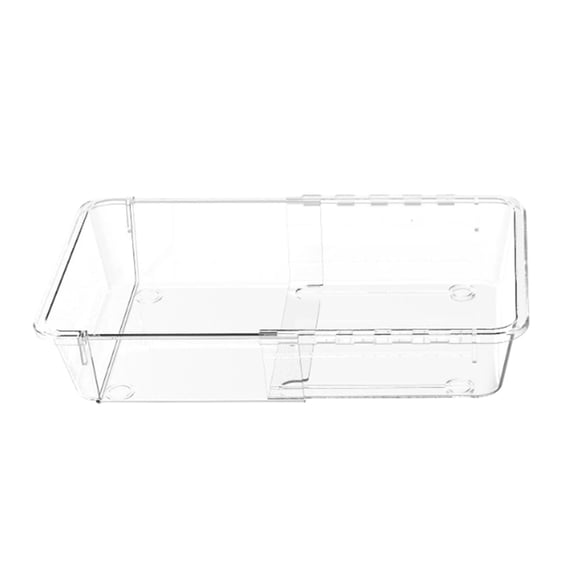 HomeDM Extendable Drawer Organizer Clear Desk Drawer Storage Acrylic Non-Slip Adjustable Storage for Bathroom Office and Kitchen Storing
