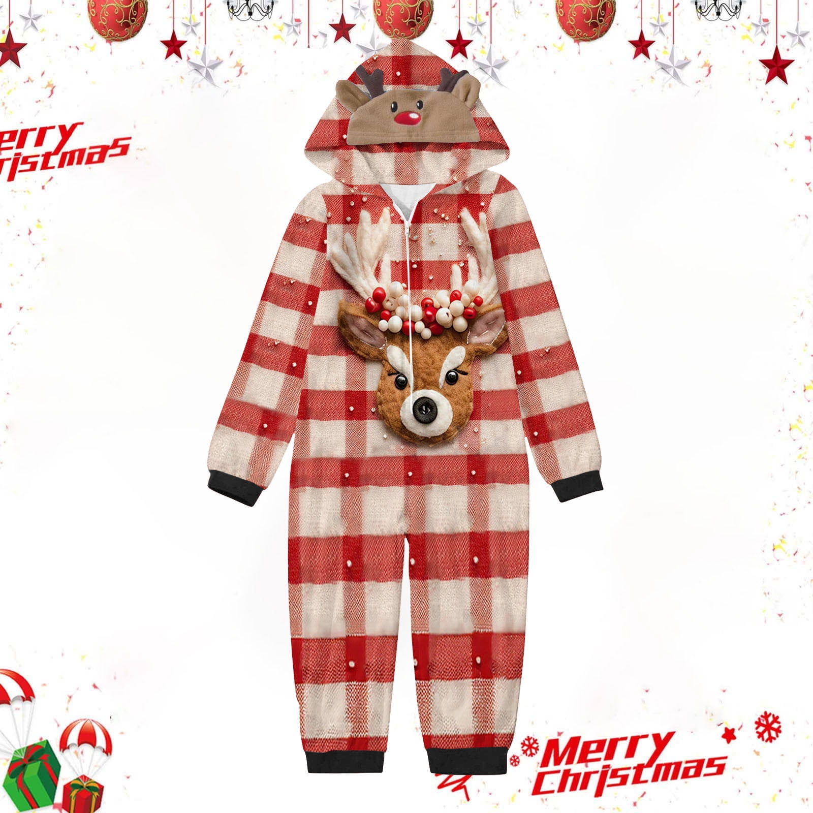 HomeDM Family Matching Christmas Onesie Pajamas Funny Reindeer and ...