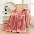 thumbnail image 1 of HomeDM Fleece Blanket - 59"x39" Soft Lightweight Cozy Warm Throw Blanket for Bed, Sofa, and Couch, Bedroom Home Decor Gifts, Pink, 1 of 9