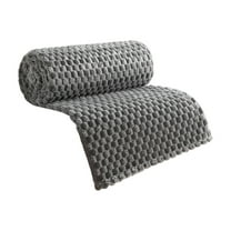 HomeDM Fleece Throw Blanket, 39"x28" Soft Fuzzy Microfiber Blanket for Couch Sofa Bed, Bedroom Home Decor, Gifts for Women Men, Gray