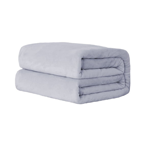 HomeDM Fleece Throw Blanket, 59"x39" Soft Fuzzy Microfiber Blanket for Couch Sofa Bed, Bedroom Home Decor, Gifts for Women Men, Gray